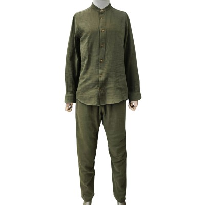 Müslin Takım Umre Kıyafeti Haki Yeşil